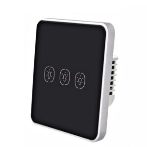 Triple-Gang Tempered Glass Switch – (Black)