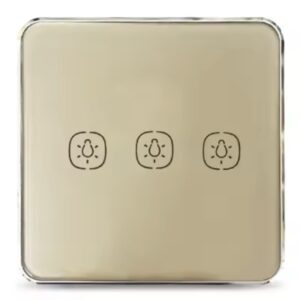 Triple-Gang Tempered Glass Switch (Gold)
