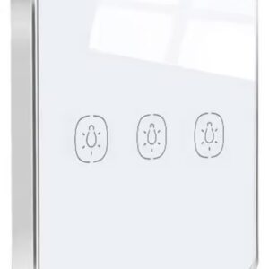 Triple-Gang Tempered Glass Switch – (White)