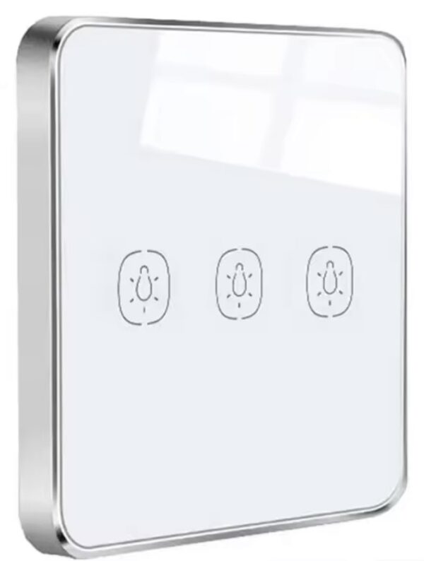 Triple-Gang Tempered Glass Switch – (White)